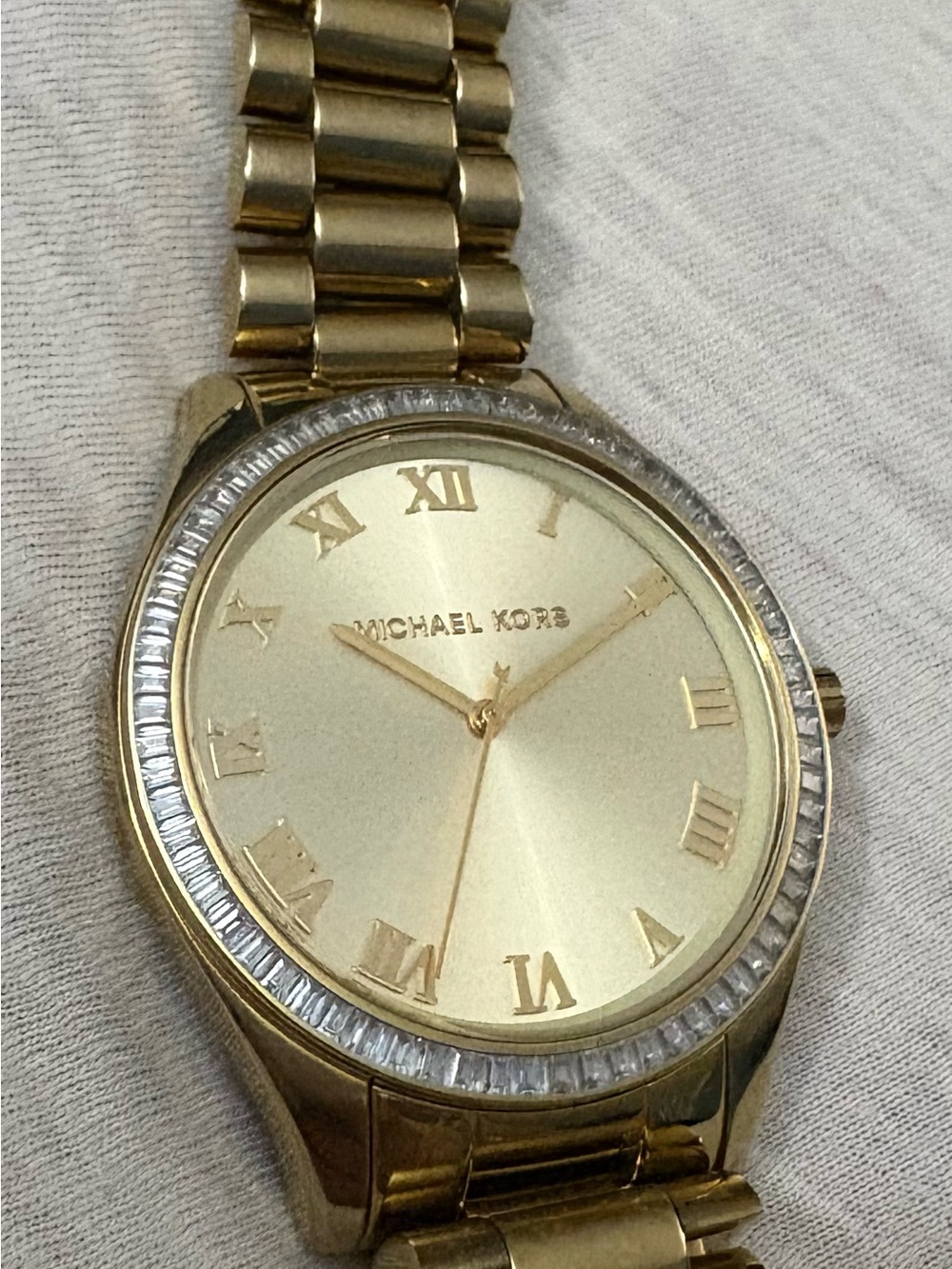 Michael Kors Gold Tone Crystal Bezel Women's Watch